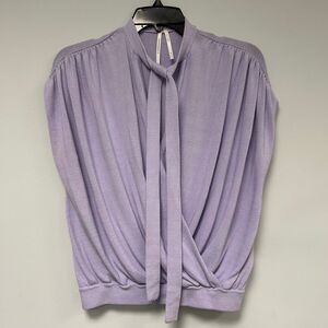 Anthropologie Sleeveless Women Wrap Top Sweater Tie Size Small Purple‎ (627)